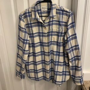 Madewell Womens Size Large Plaid Fleece Shirt